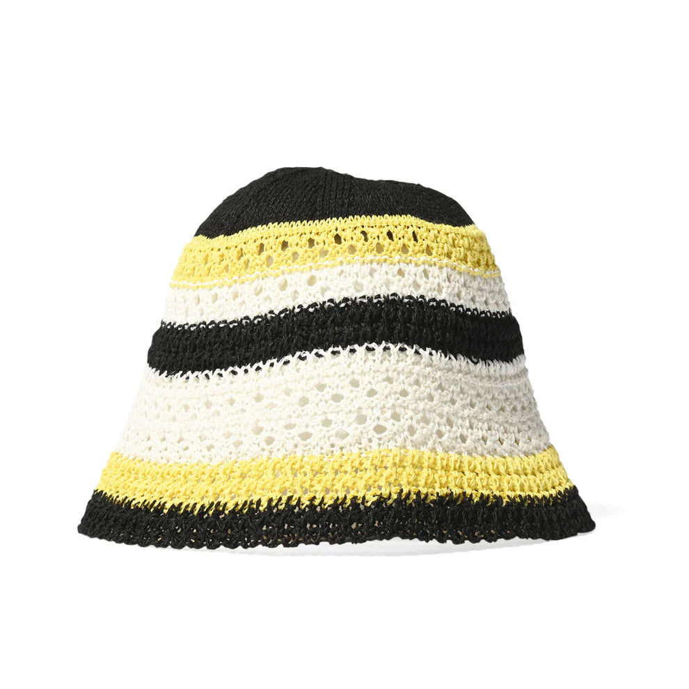 ホームゲーム HOMEGAME HOMEGAME - MULTI STRIPED KNIT HAT【HG241413】 （ブラック/ホワイト） ブラック/ホワイト