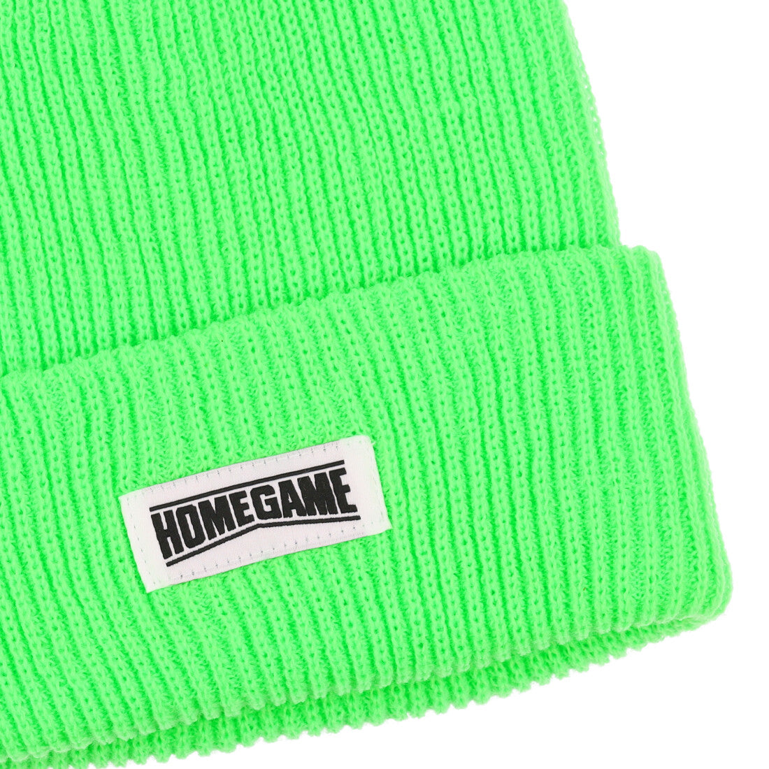 ホームゲーム HOMEGAME HOMEGAME - LONG BEANIE SAFETY GREEN【HG241402】 （SAFETY GREEN） SAFETY GREEN