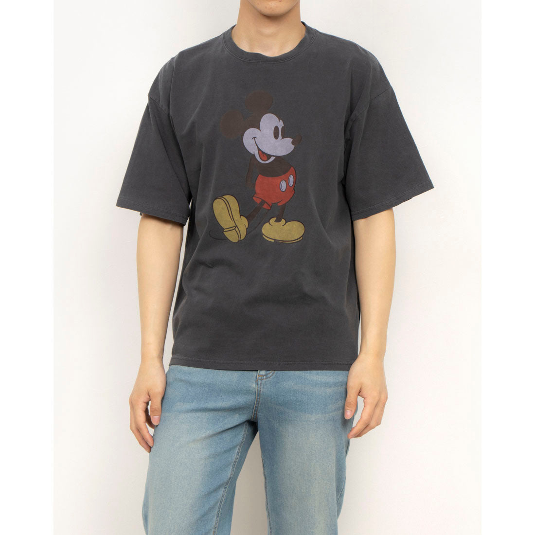 ホームゲーム HOMEGAME MICKEY - VINTAGE TEE SUMI BLACK 【DMK-ST67】 （ブラック） ブラック