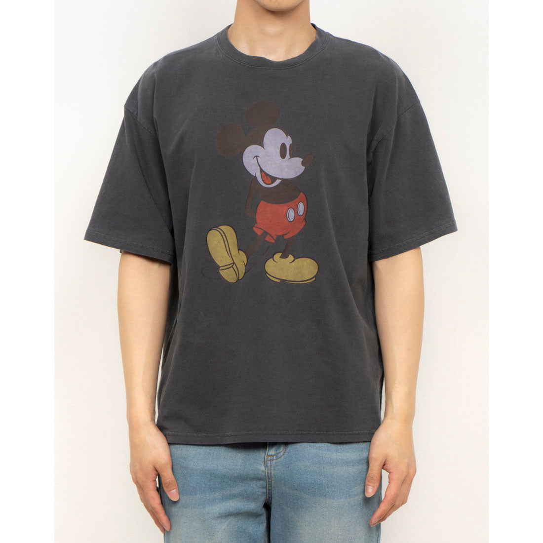 ホームゲーム HOMEGAME MICKEY - VINTAGE TEE SUMI BLACK 【DMK-ST67】 （ブラック） ブラック