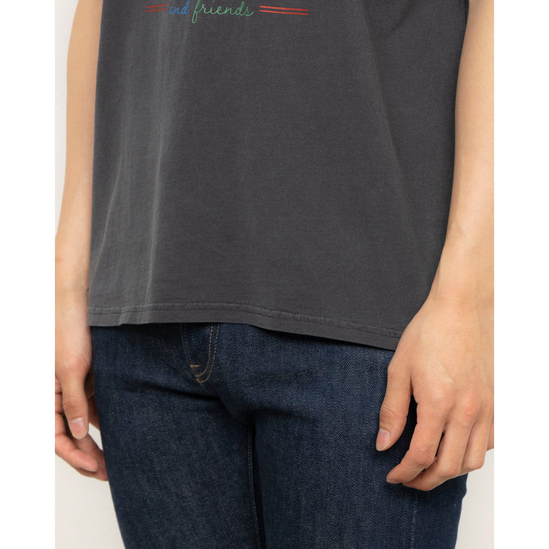ホームゲーム HOMEGAME MICKEY and friends - VINTAGE TEE SUMI BLACK 【DMK-ST65】 （ブラック） ブラック