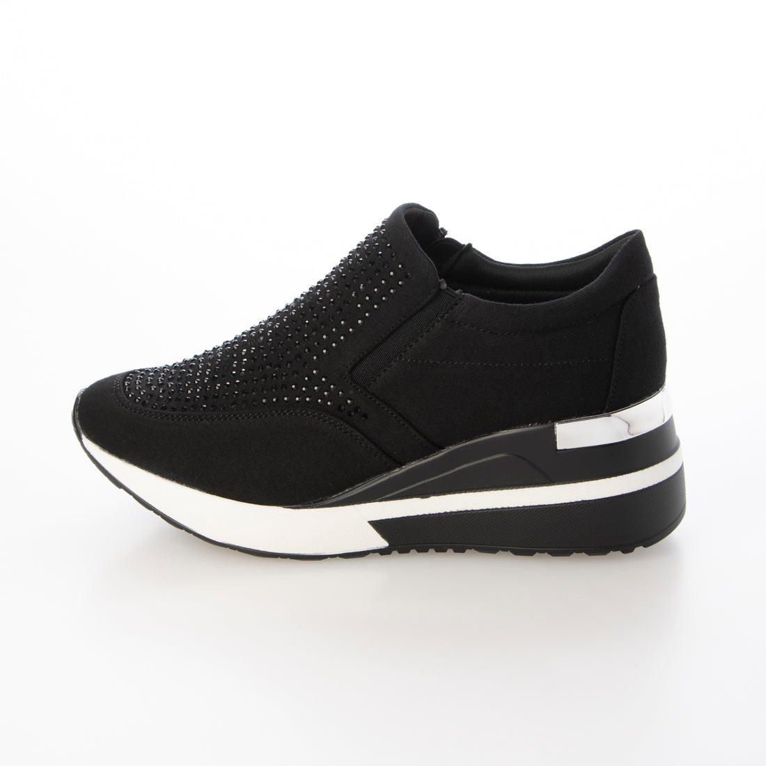 ホ 歩 キラキラストーンスニーカー （BLK） BLK