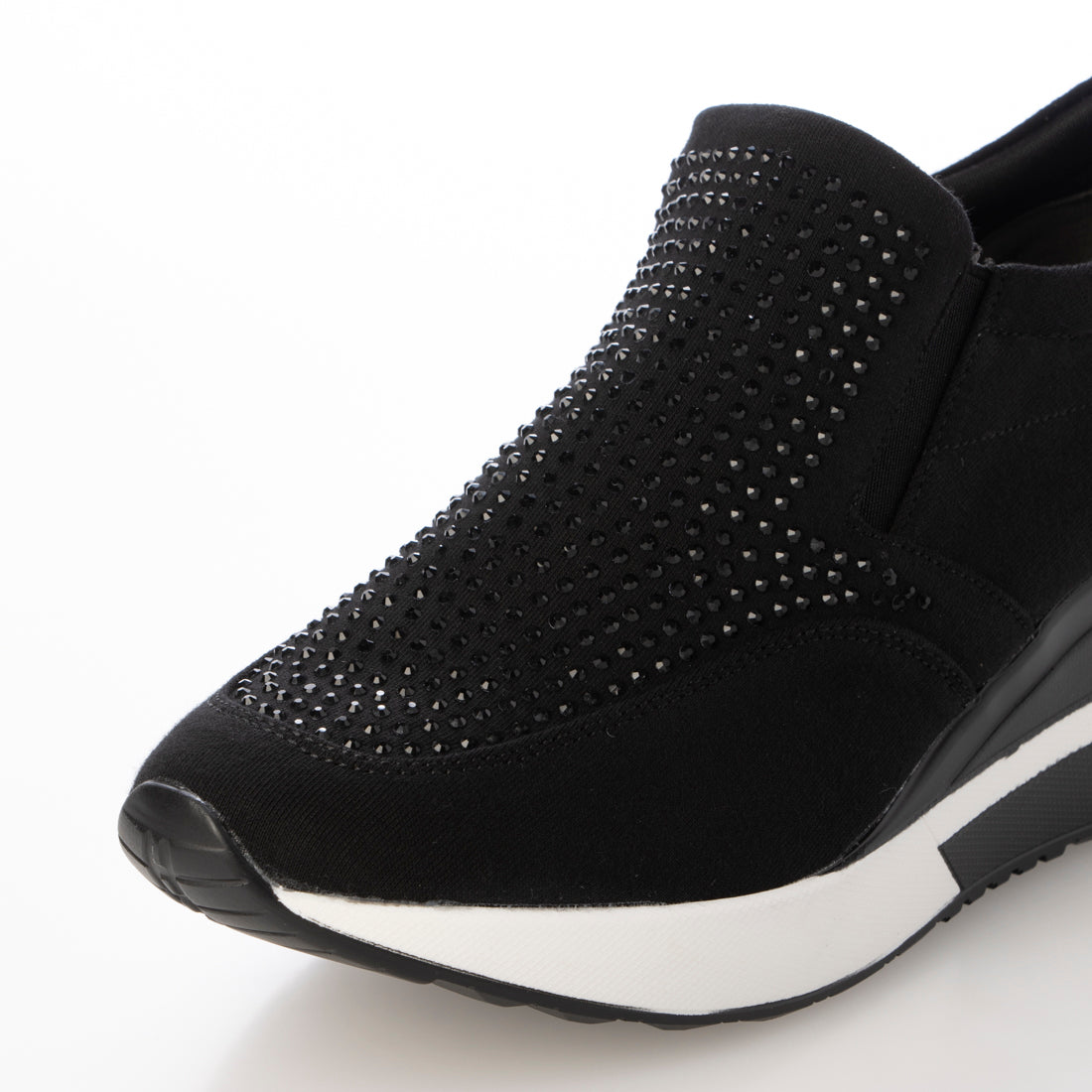 ホ 歩 キラキラストーンスニーカー （BLK） BLK