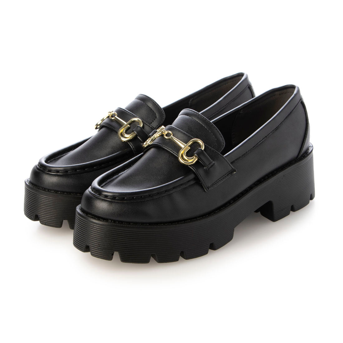 ホ 歩 タンクソールビットローファー （BLK） BLK