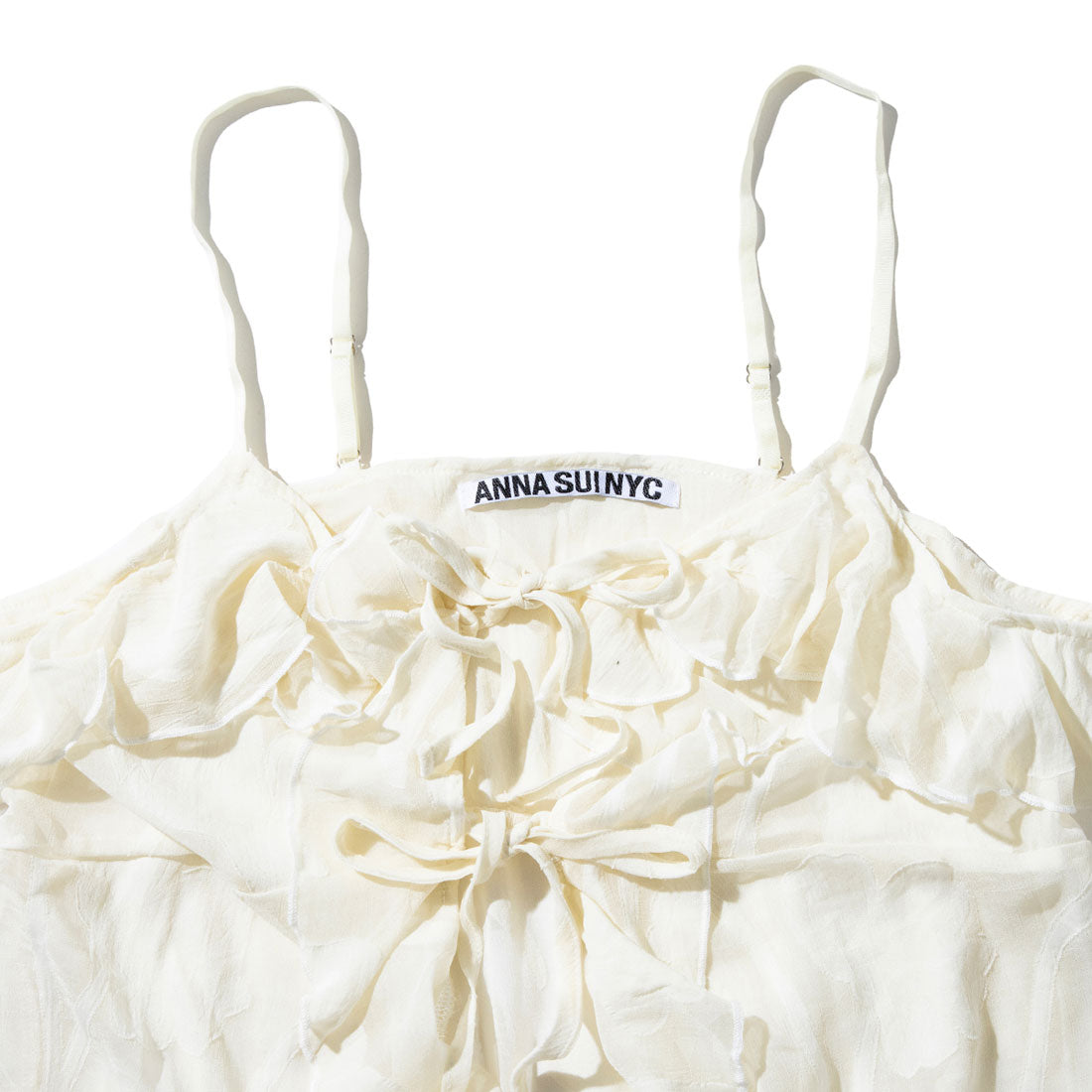 アナスイエヌワイシー ANNA SUI NYC ラッフルシフォンキャミソール（RUFFLED CHIFFON CAMISOLE） （WHITE） WHITE