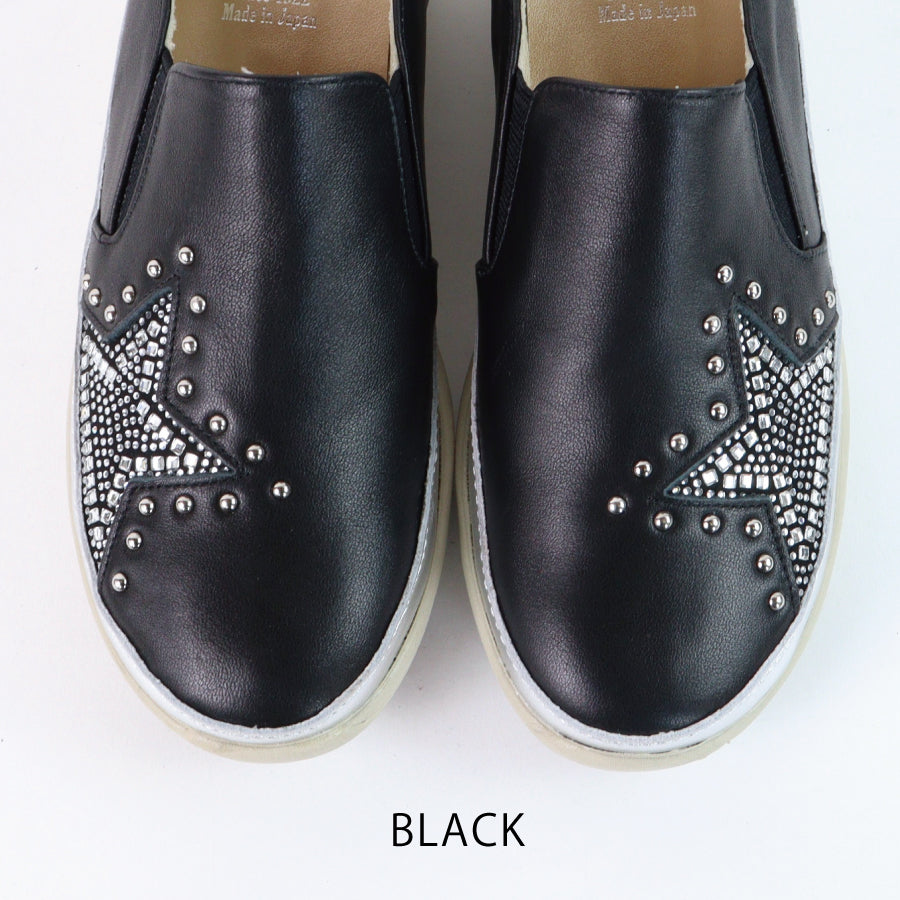HS 【Made in Japan】 HS leather Studded Sneakers