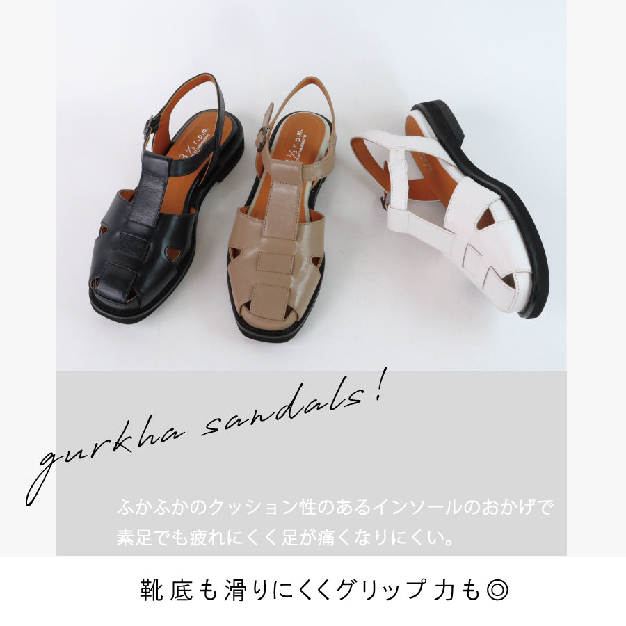エイチエス HS レザー グルカ サンダル