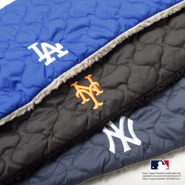 グラソス GLAZOS 【大人向けサイズあり】【MLB】チームロゴキルティングネックウォーマー （クロ） クロ
