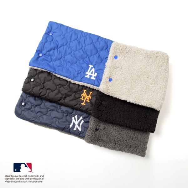 グラソス GLAZOS 【大人向けサイズあり】【MLB】チームロゴキルティングネックウォーマー （クロ） クロ