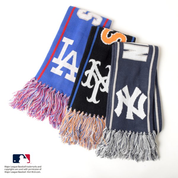 グラソス GLAZOS 【大人向けサイズあり】【MLB】チームロゴマフラー （ブルー） ブルー