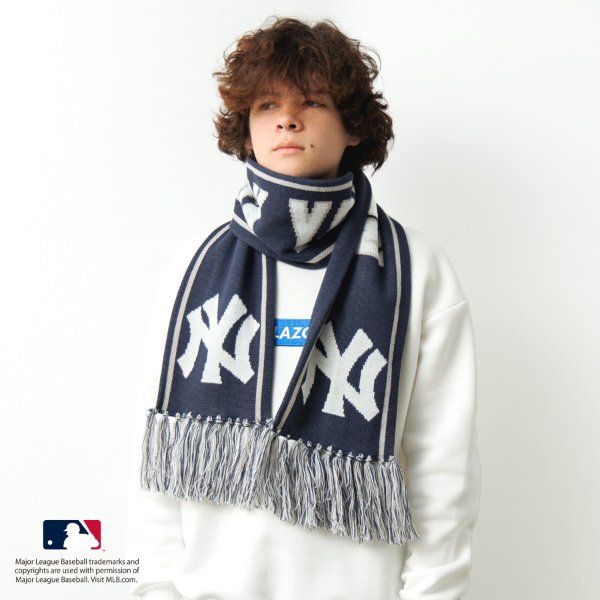 グラソス GLAZOS 【大人向けサイズあり】【MLB】チームロゴマフラー （ブルー） ブルー