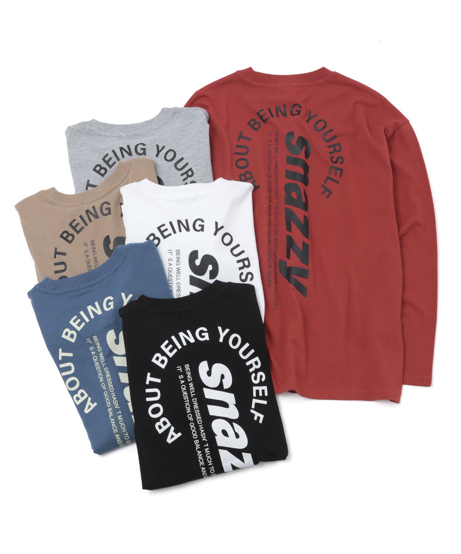 グラソス GLAZOS 【プチプラ】バック縦ロゴ長袖Tシャツ