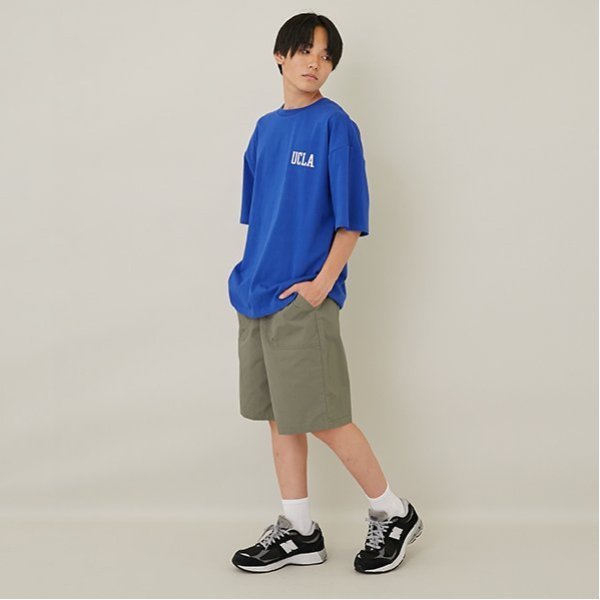グラソス GLAZOS 【大人向けサイズあり】【撥水】ナイロンワッシャーベイカーハーフパンツ （クロ） クロ