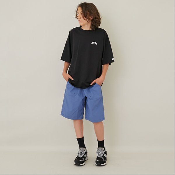 グラソス GLAZOS 【大人向けサイズあり】【撥水】ナイロンワッシャーベイカーハーフパンツ （クロ） クロ