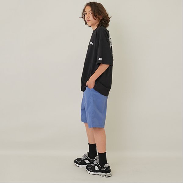 グラソス GLAZOS 【大人向けサイズあり】【撥水】ナイロンワッシャーベイカーハーフパンツ （クロ） クロ