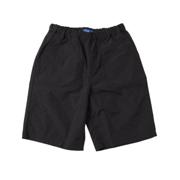グラソス GLAZOS 【大人向けサイズあり】【撥水】ナイロンワッシャーベイカーハーフパンツ （クロ） クロ