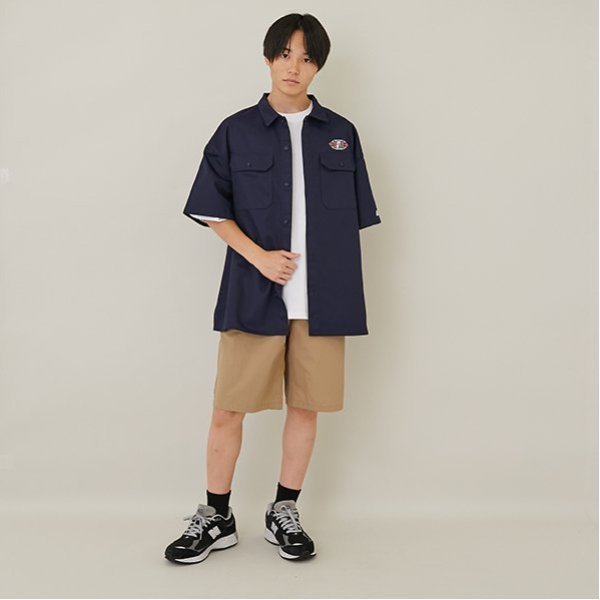 グラソス GLAZOS 【大人向けサイズあり】【撥水】ナイロンワッシャーベイカーハーフパンツ （クロ） クロ