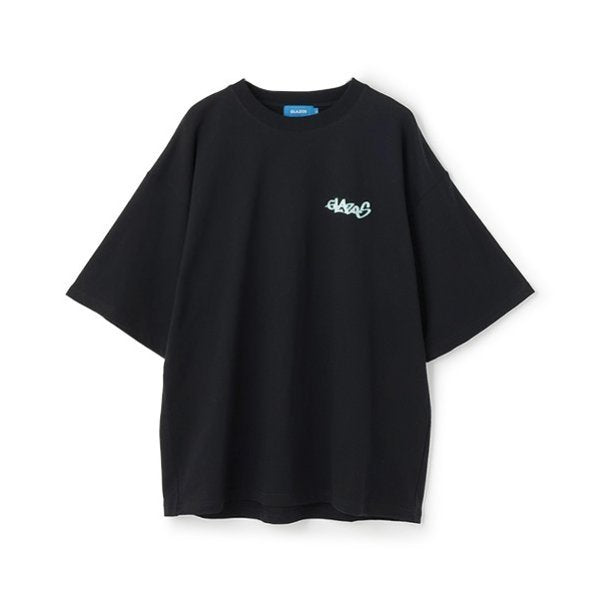 グラソス GLAZOS 【大人向けサイズあり】【ヘビーウェイト天竺】グラフィティロゴプリントTシャツ （紺） 紺