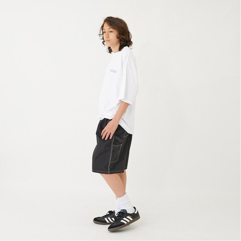 グラソス GLAZOS 【大人向けサイズあり】【ヘビーウェイト天竺】グラフィティロゴプリントTシャツ （紺） 紺