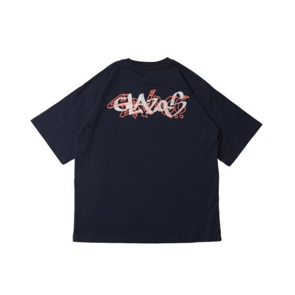 グラソス GLAZOS 【大人向けサイズあり】【ヘビーウェイト天竺】グラフィティロゴプリントTシャツ （紺） 紺