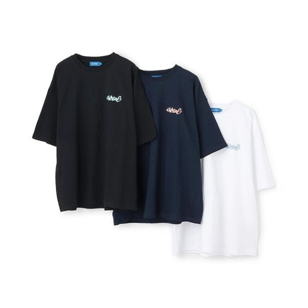 グラソス GLAZOS 【大人向けサイズあり】【ヘビーウェイト天竺】グラフィティロゴプリントTシャツ （紺） 紺