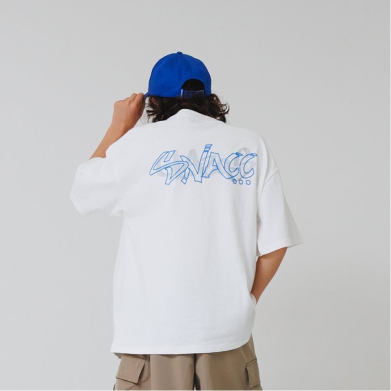 グラソス GLAZOS 【大人向けサイズあり】【ヘビーウェイト天竺】グラフィティロゴプリントTシャツ （紺） 紺