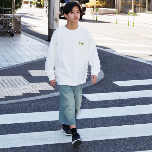 グラソス GLAZOS 【大人向けサイズあり】【GLSW.】デニム・ワイドバギーショーツ （クロ） クロ