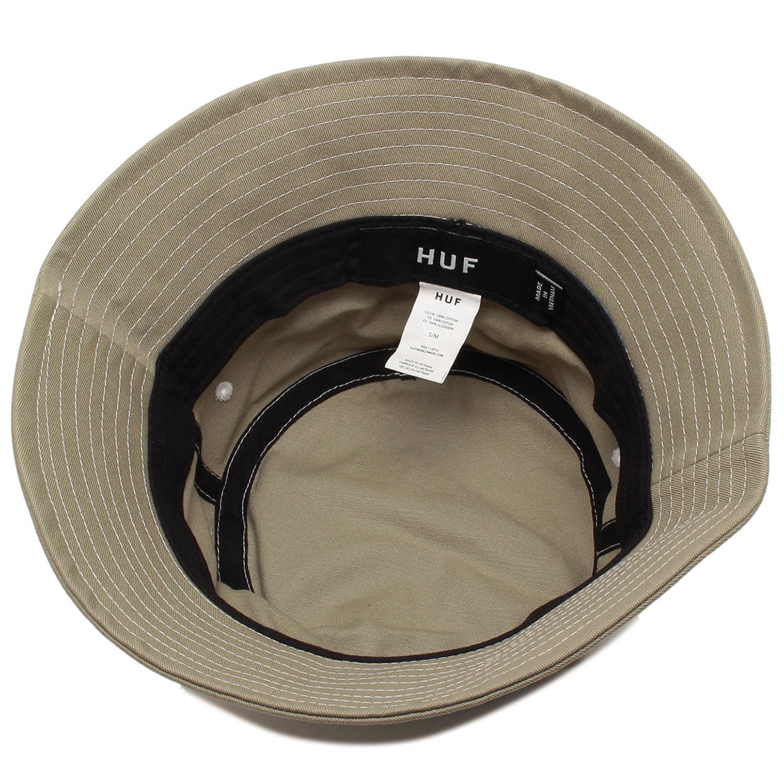 HUF Hat Bucket Hat Beige White Men's Women's Unisex HUF HT00717 OATMEAL WHITE