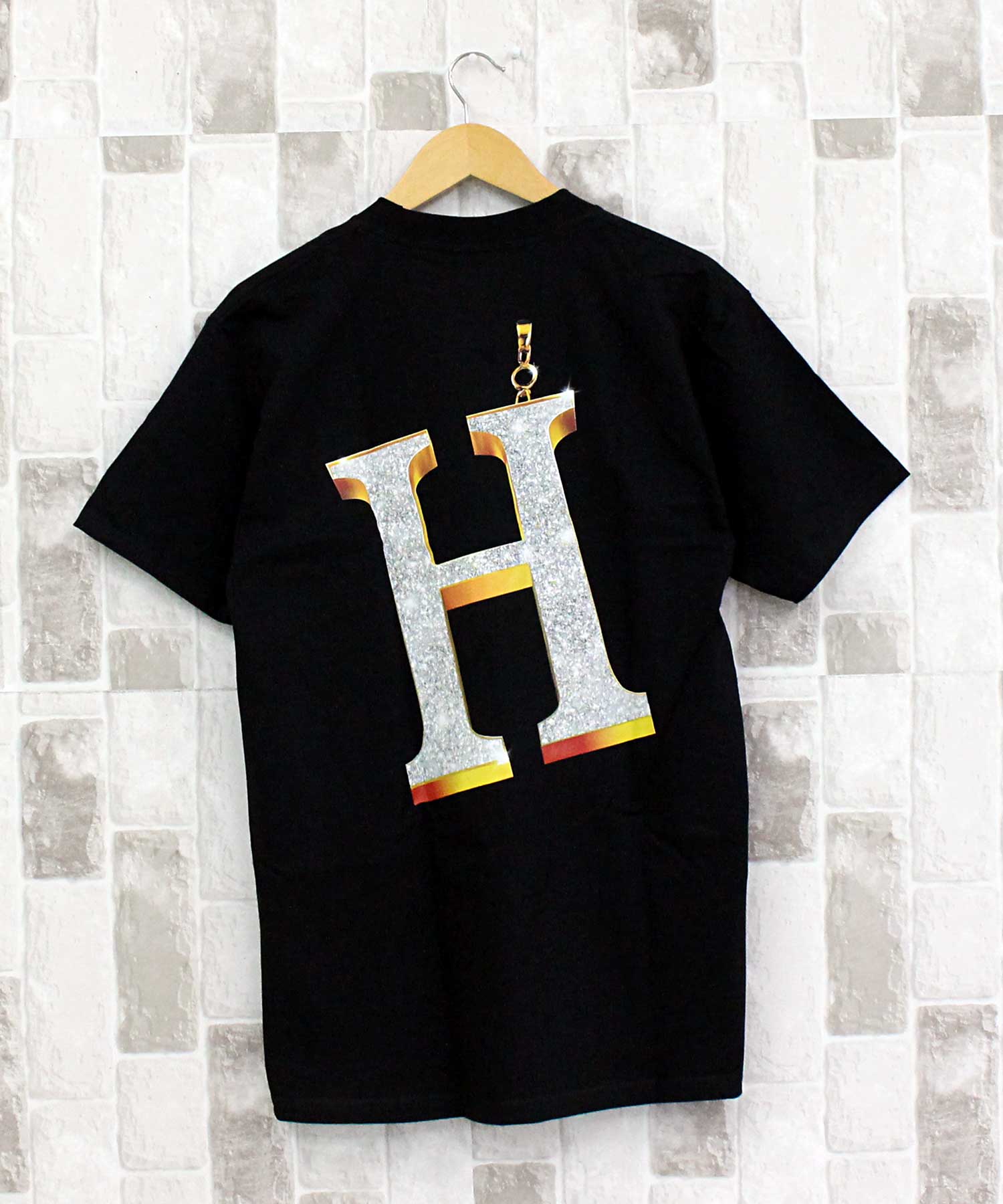 ハフ HUF ビッグH ショートスリーブ バックプリント Tシャツ BIG H S/S TEE クルーネック ロゴ コットン トップス 半袖 メンズ ストリート スケボー  春夏 （3-コバルトブルー） 3-コバルトブルー