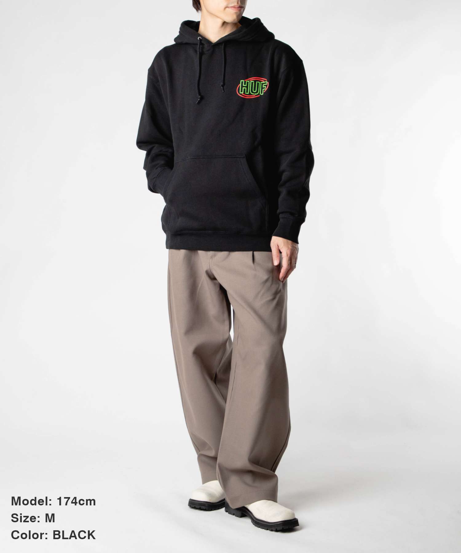 ハフ HUF ハフ HUF PROMO P/O HOODIE プロモ フーディー PF00764 パーカー プルオーバー ロゴ ユニセックス トップス （BLACK/ブラック） BLACK/ブラック