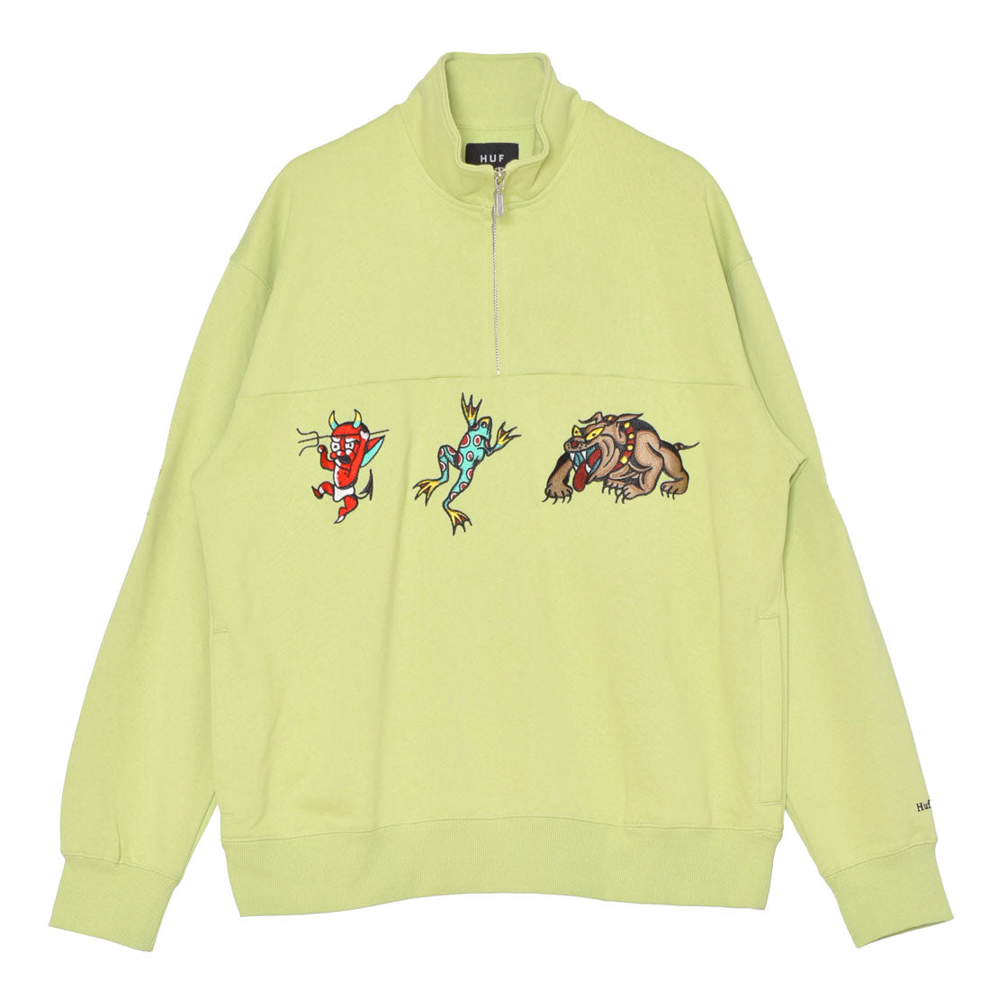 ハフ HUF BLEDSOE QUARTER ZIP FLEECE スウェット （ピスタチオ） ピスタチオ