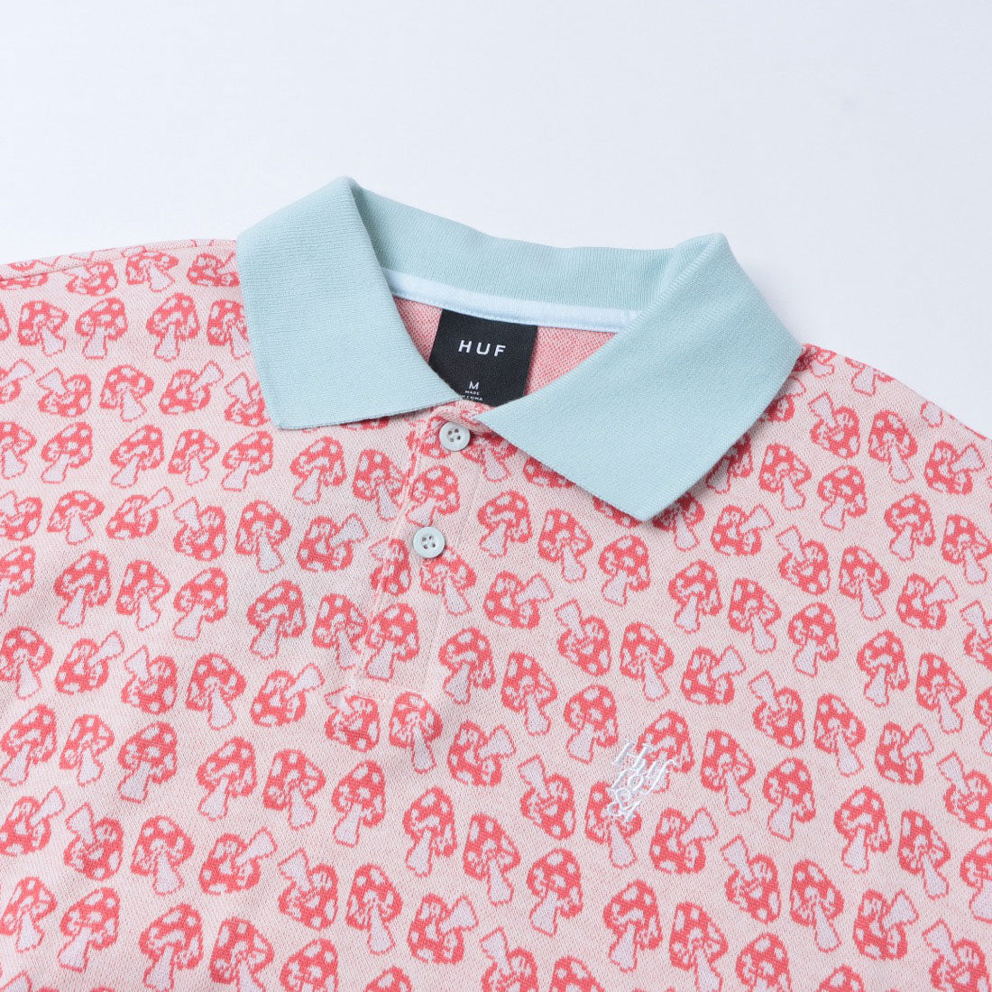 ハフ HUF MICRODOSE KNIT S/S POLO ニットポロシャツ （レッド） レッド