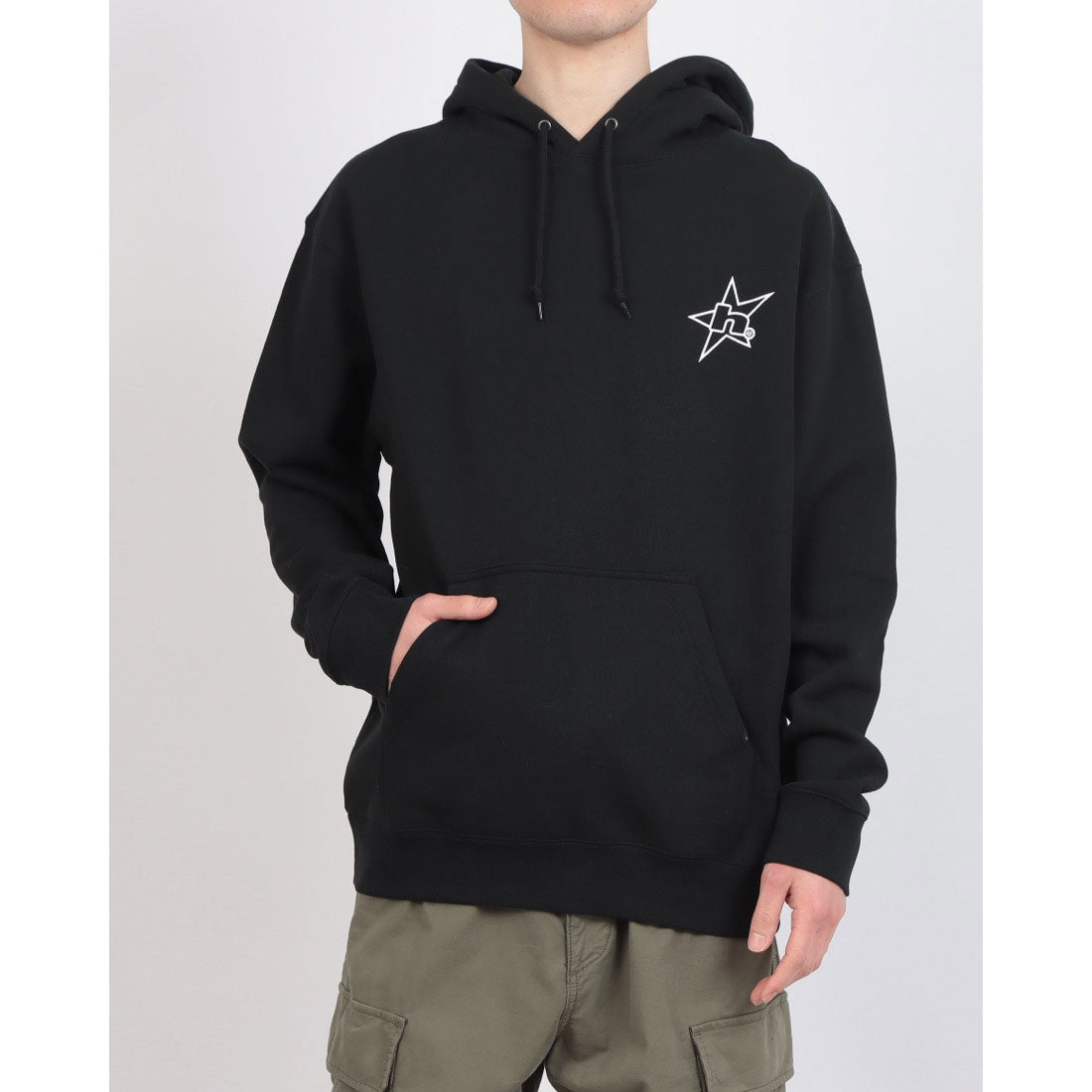ハフ HUF PF00790 H STAR LOGO HOODIE パーカー （ブラック） ブラック
