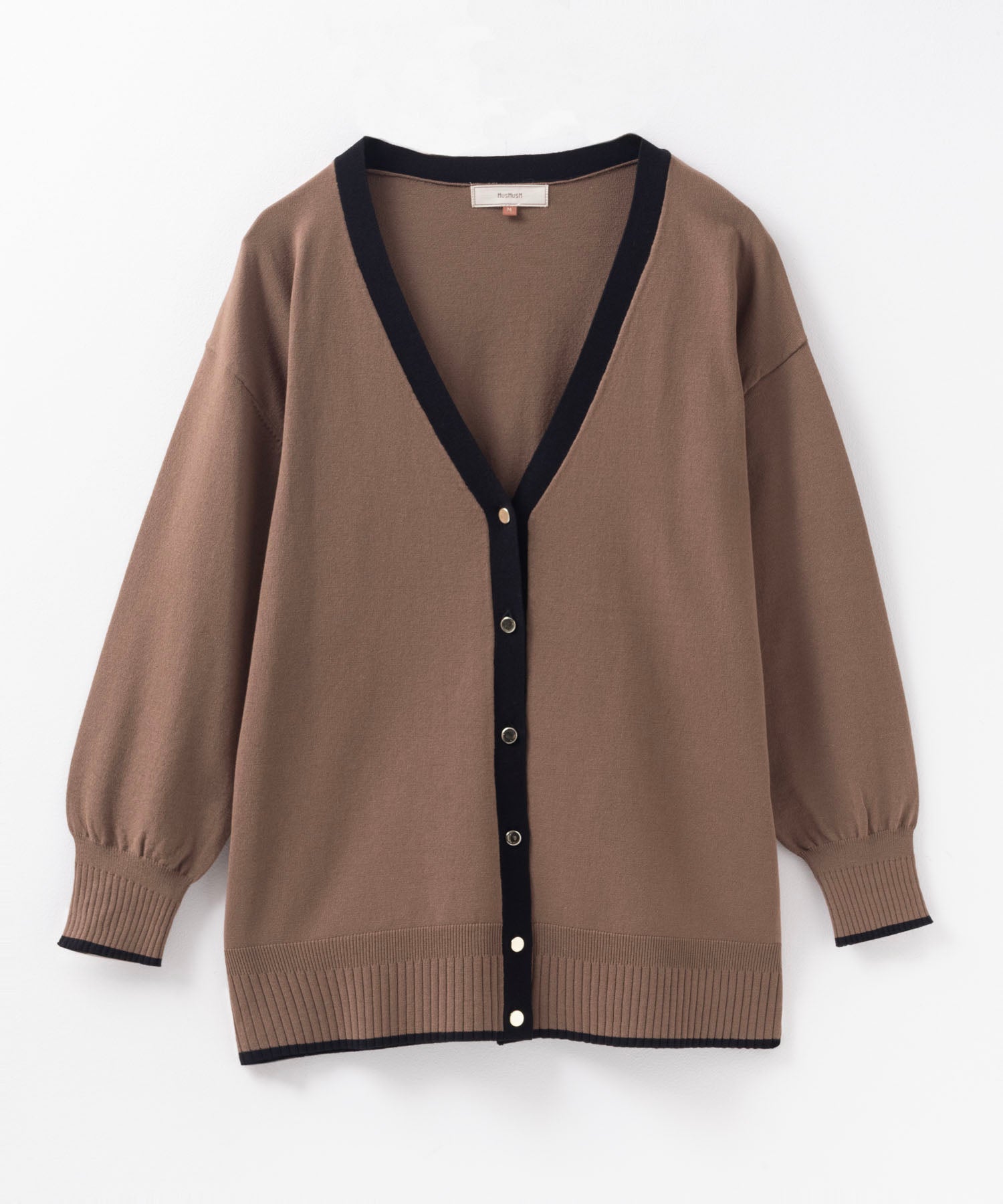 HusHusH Color Block V-Neck Cardigan