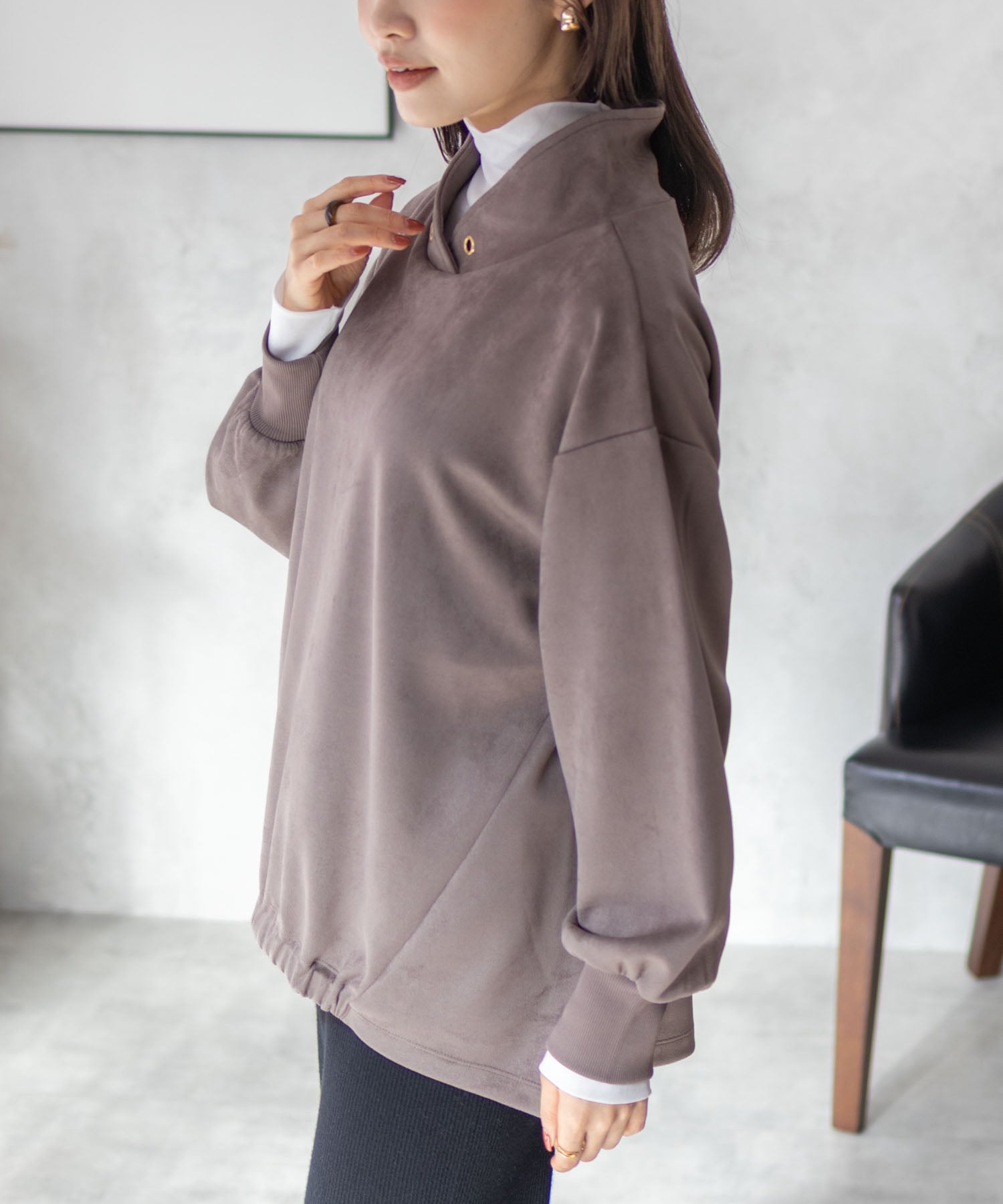 Hash Ash HusHusH Cut Suede High Neck