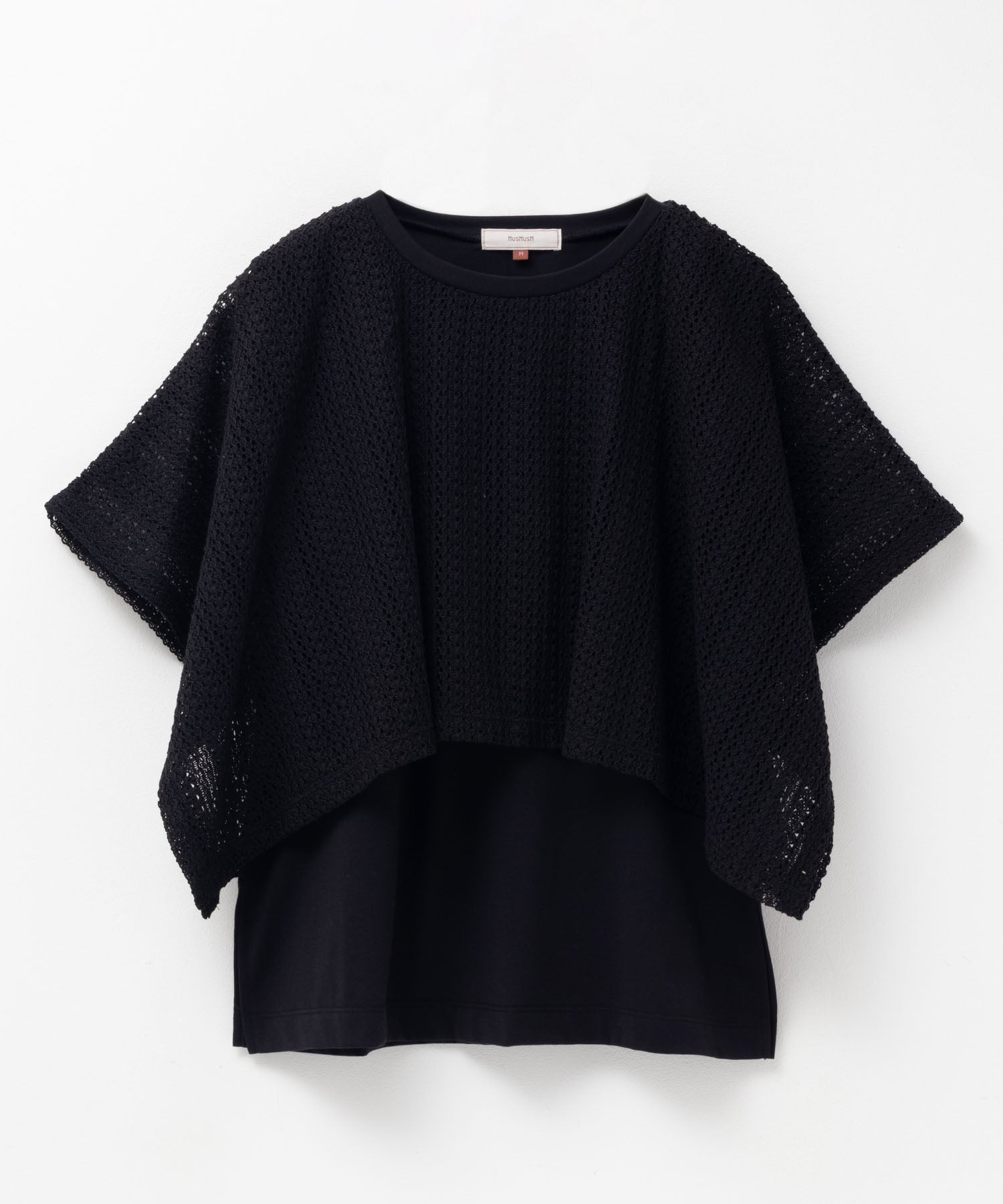 ハッシュアッシュ HusHusH ケープ調Tシャツ （ホワイト） ホワイト