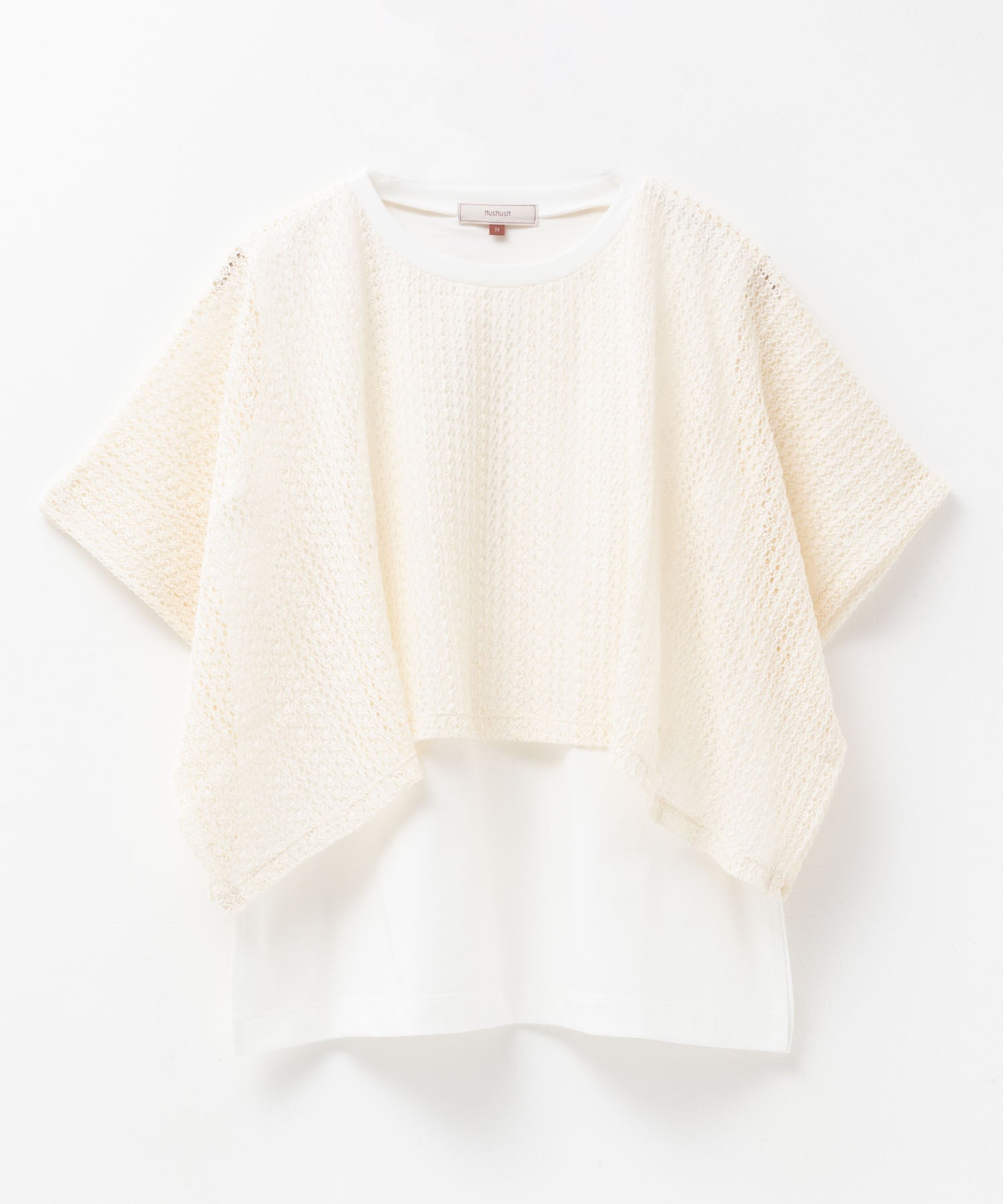 ハッシュアッシュ HusHusH ケープ調Tシャツ （ホワイト） ホワイト