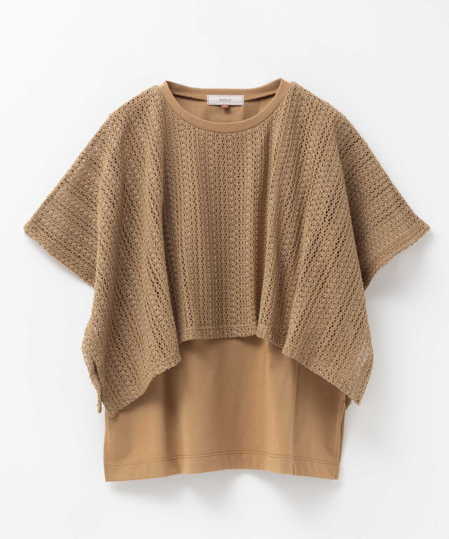 ハッシュアッシュ HusHusH ケープ調Tシャツ （ホワイト） ホワイト