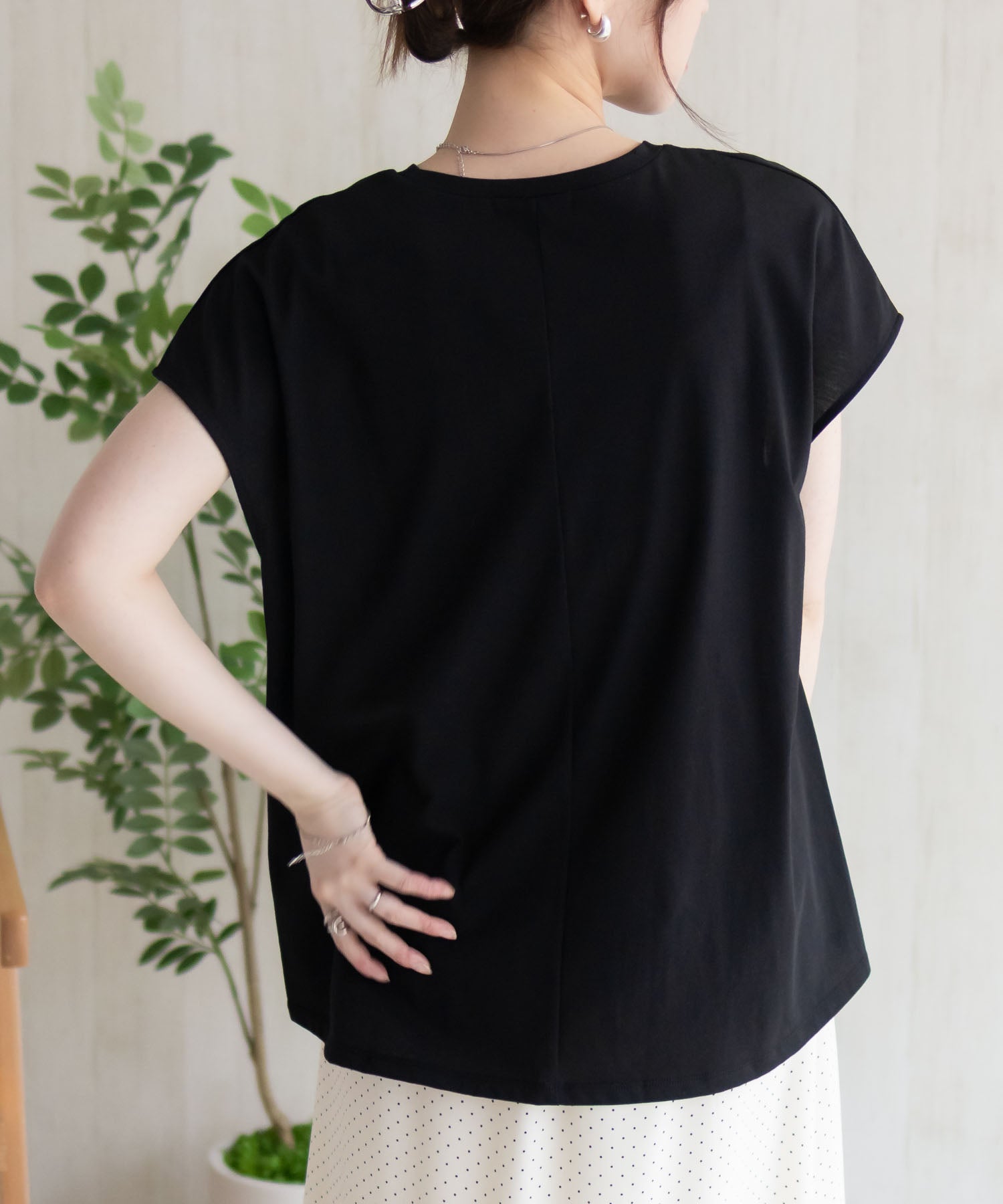 ハッシュアッシュ HusHusH 裾ゴムフレンチTシャツ （コーラル） コーラル