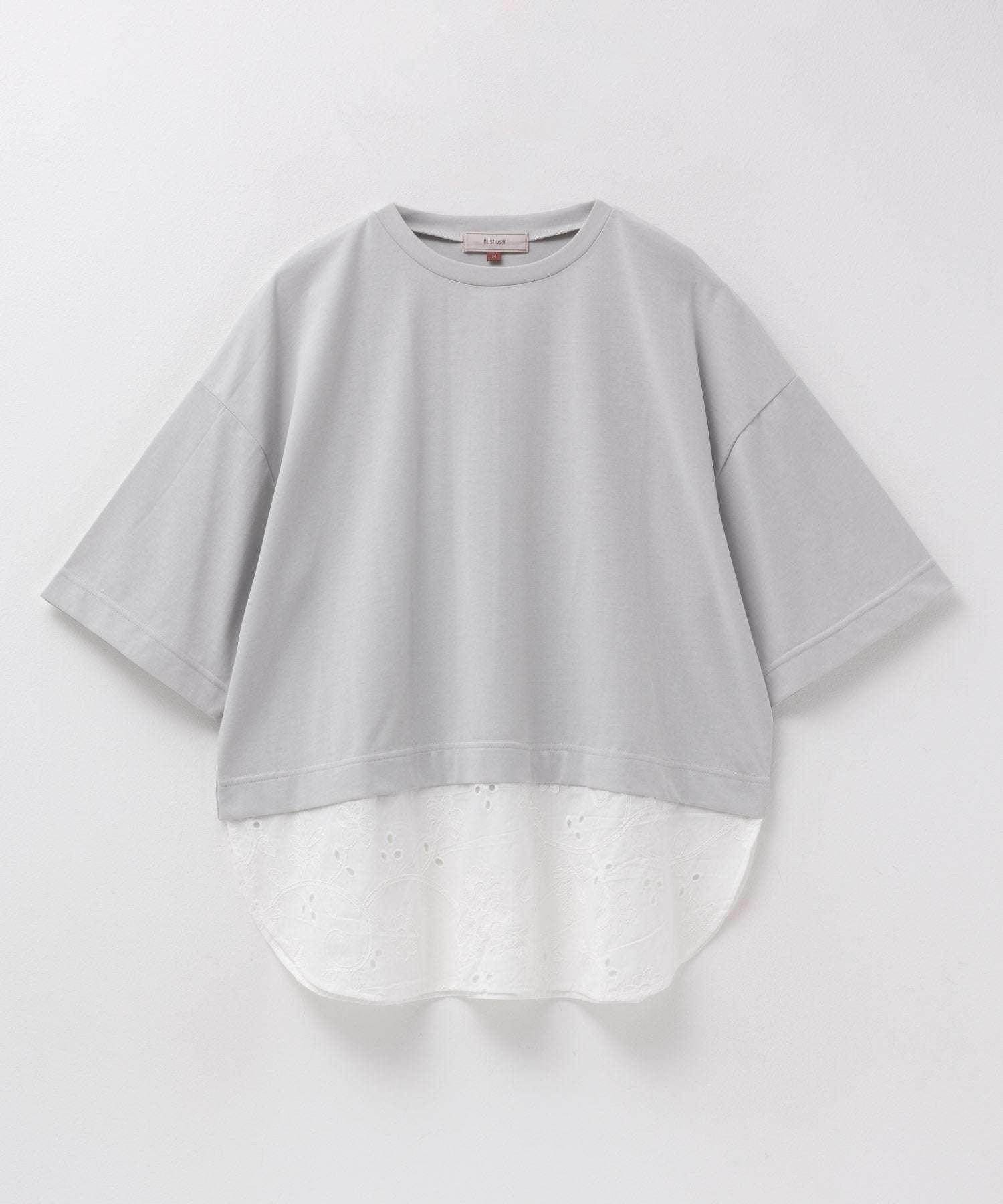 ハッシュアッシュ HusHusH 布帛切替Tシャツ （ホワイト） ホワイト