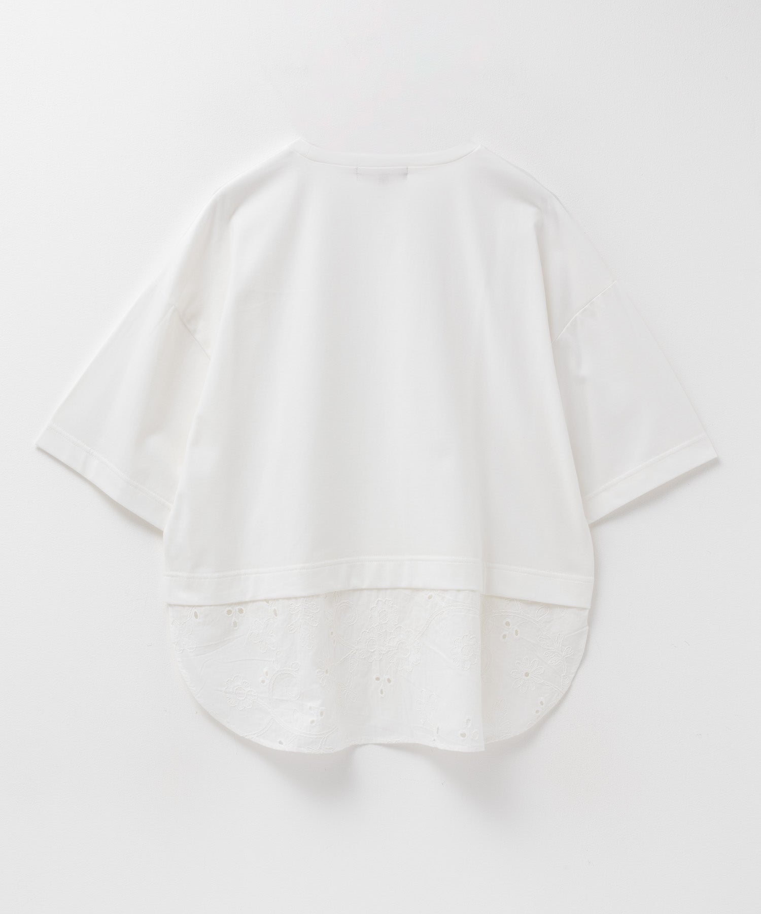 ハッシュアッシュ HusHusH 布帛切替Tシャツ （ホワイト） ホワイト