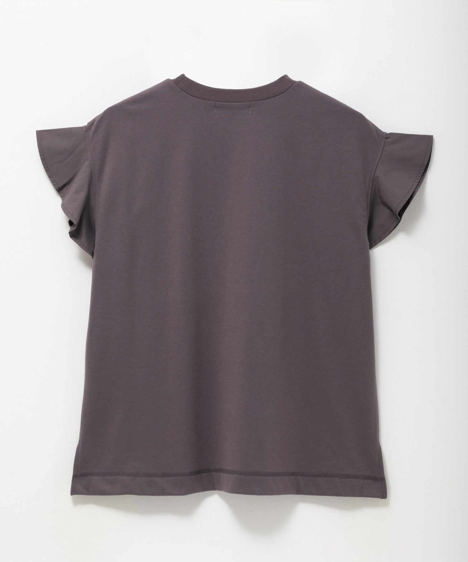 ハッシュアッシュ HusHusH 布帛フリルTシャツ （チャコール） チャコール