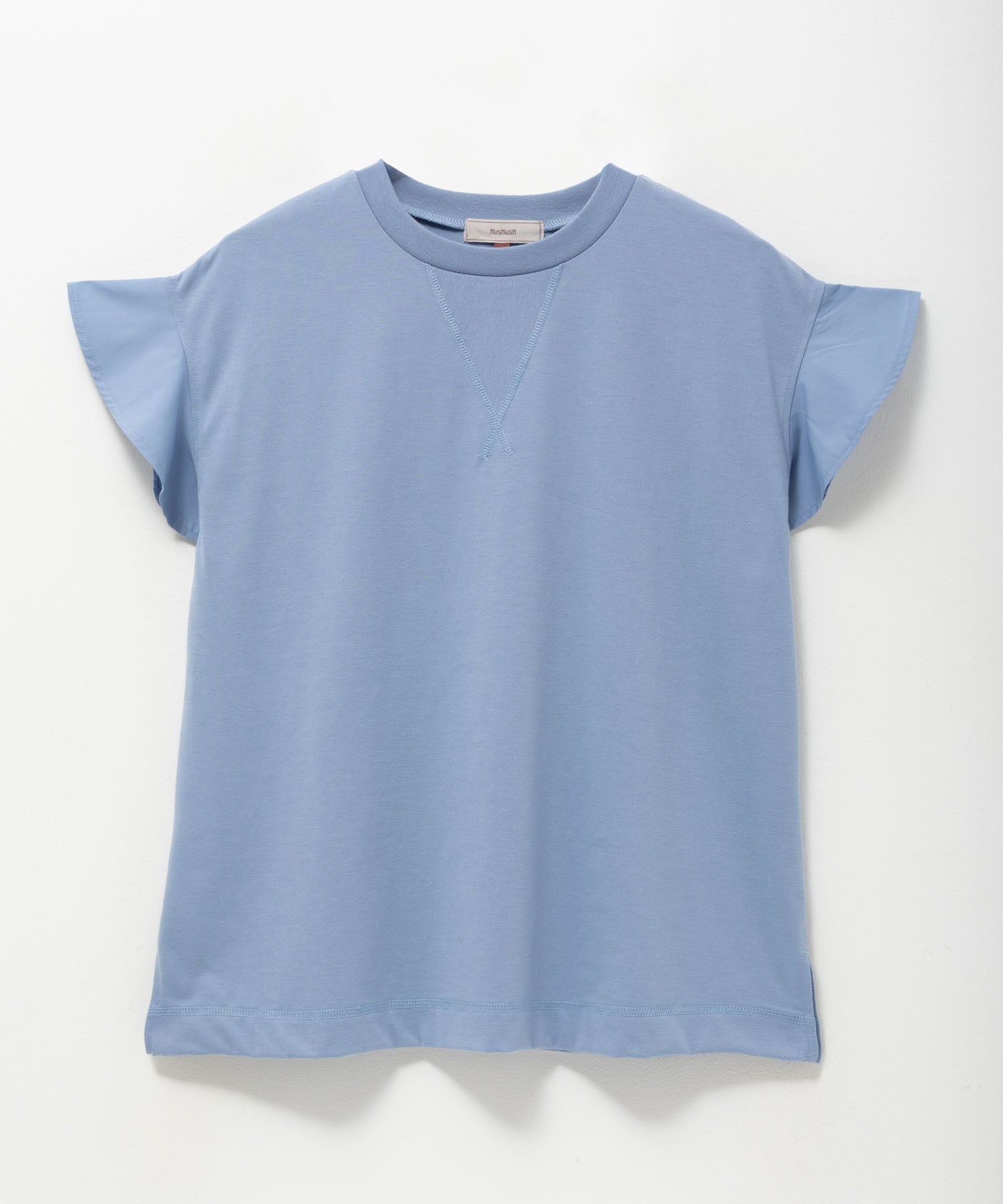 ハッシュアッシュ HusHusH 布帛フリルTシャツ （チャコール） チャコール