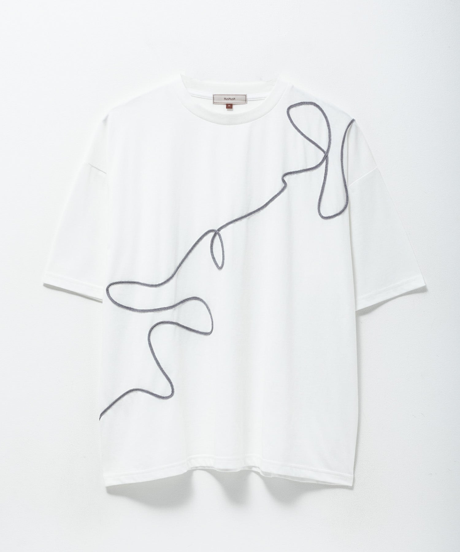 ハッシュアッシュ HusHusH コード刺繍Tシャツ （ベージュ） ベージュ
