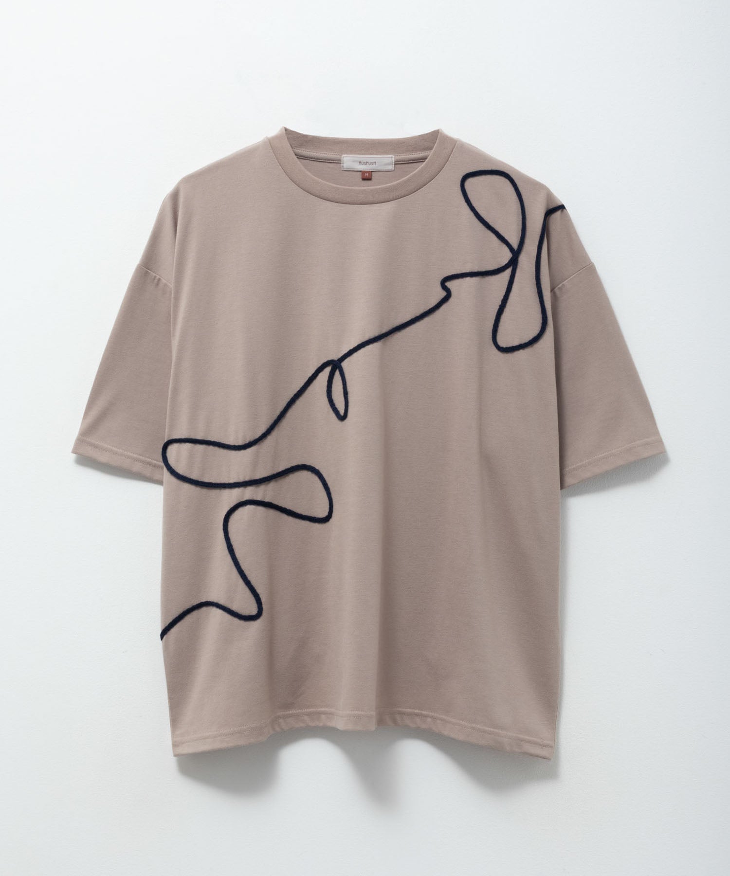 ハッシュアッシュ HusHusH コード刺繍Tシャツ （ベージュ） ベージュ