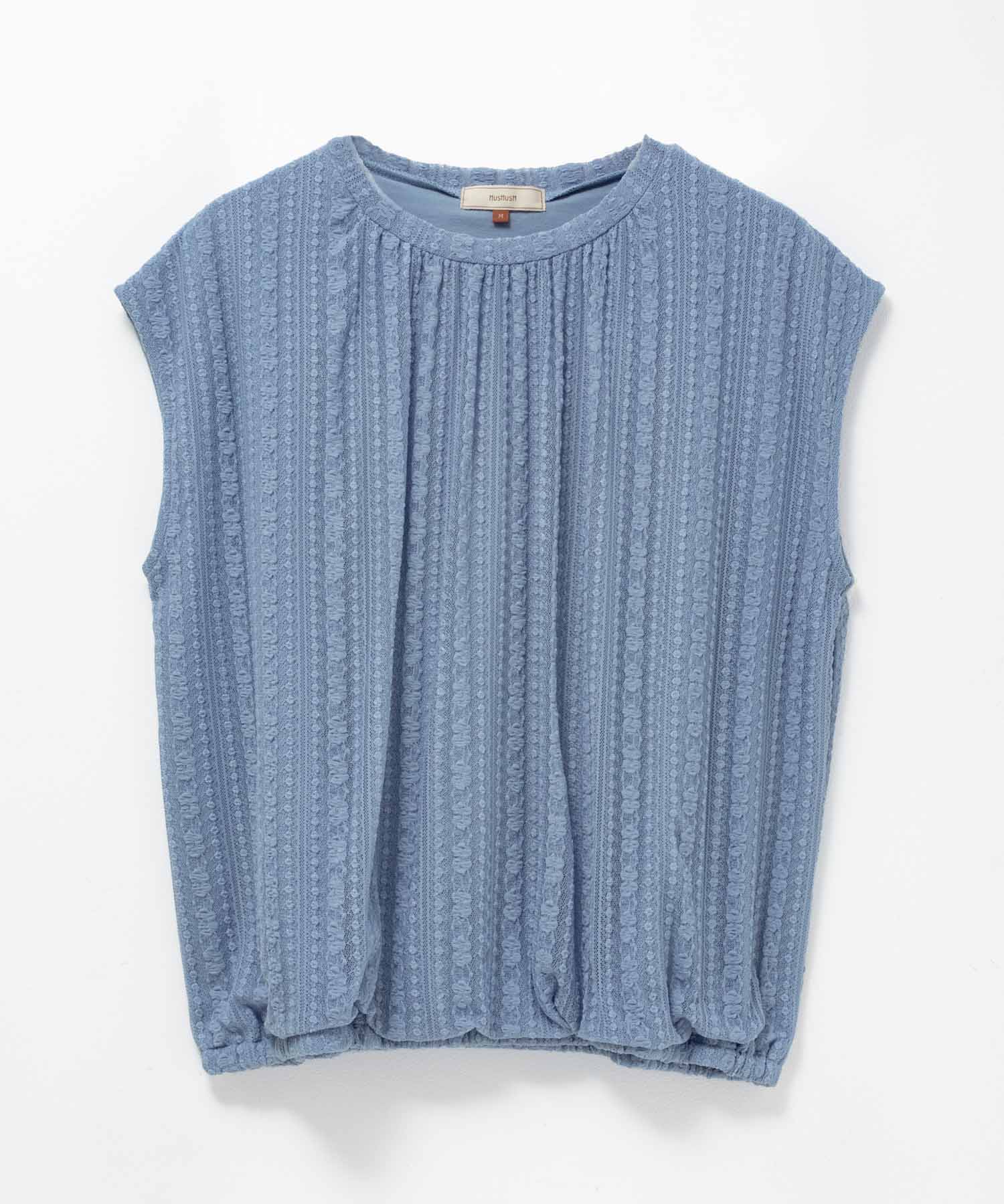 ハッシュアッシュ HusHusH レースバルーンフレンチTシャツ （ブルー） ブルー