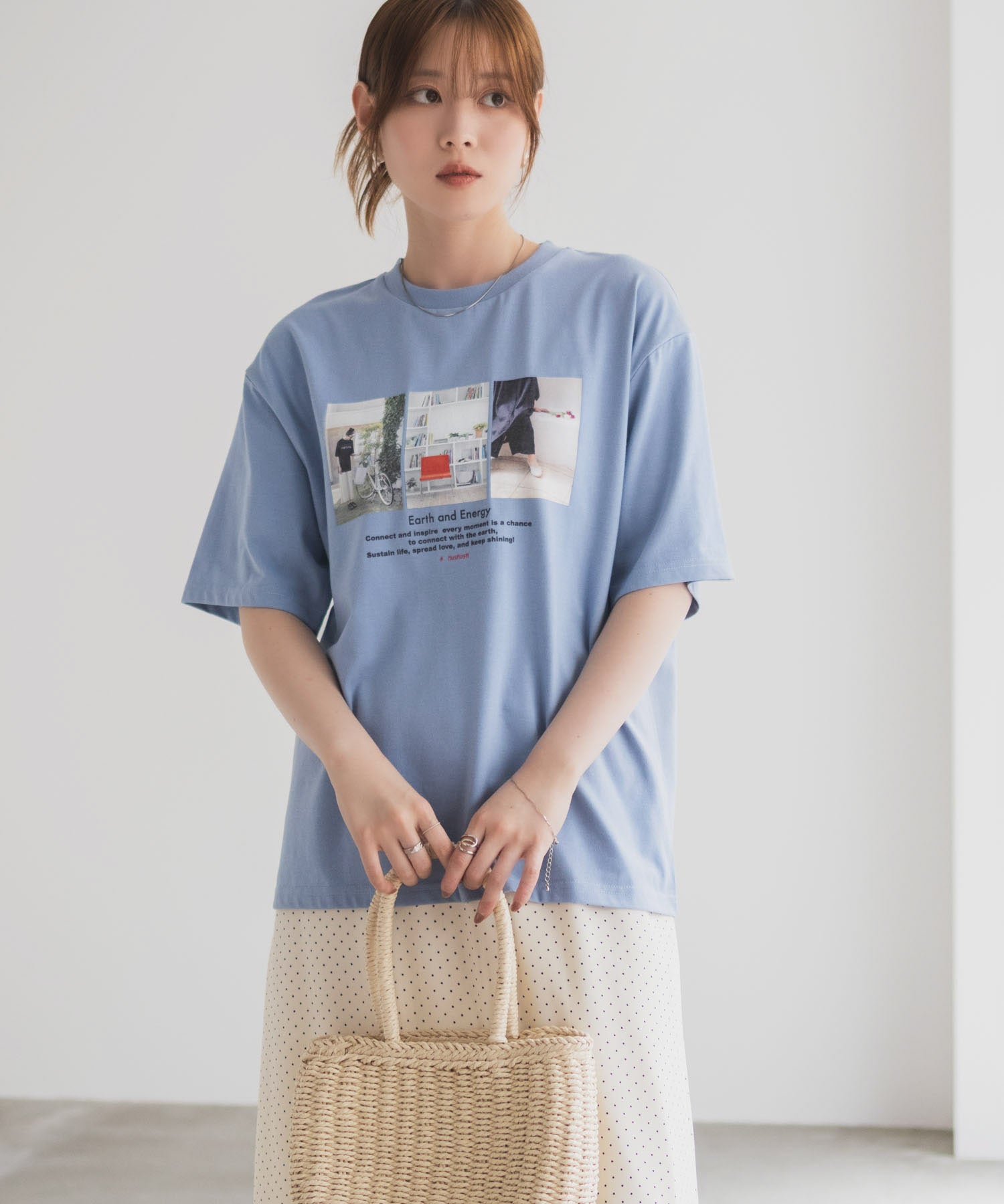 ハッシュアッシュ HusHusH フォトプリントTシャツ （オフホワイト） オフホワイト