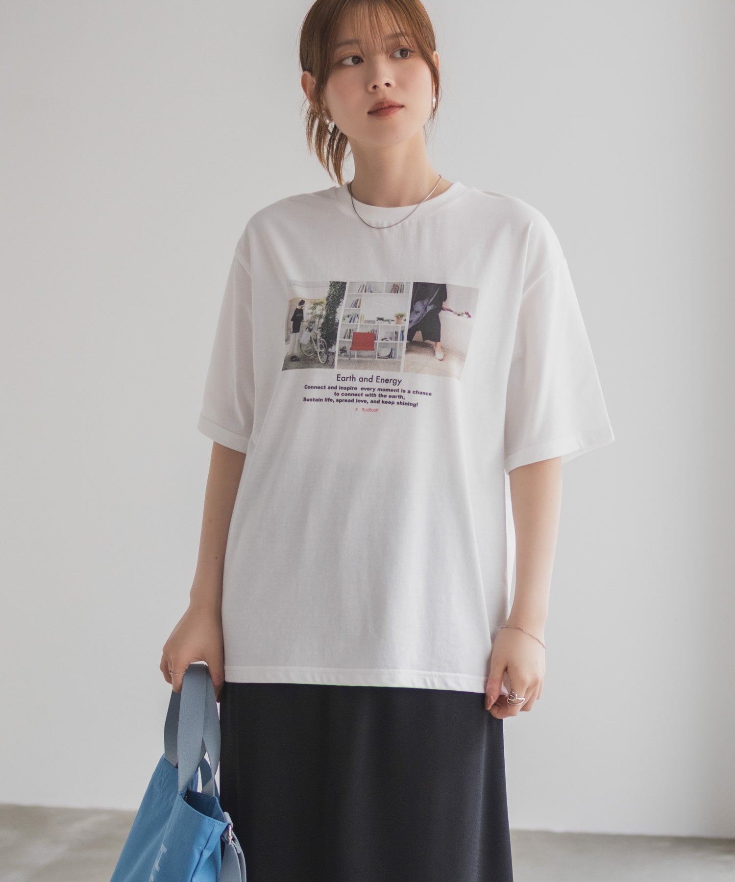 ハッシュアッシュ HusHusH フォトプリントTシャツ （オフホワイト） オフホワイト