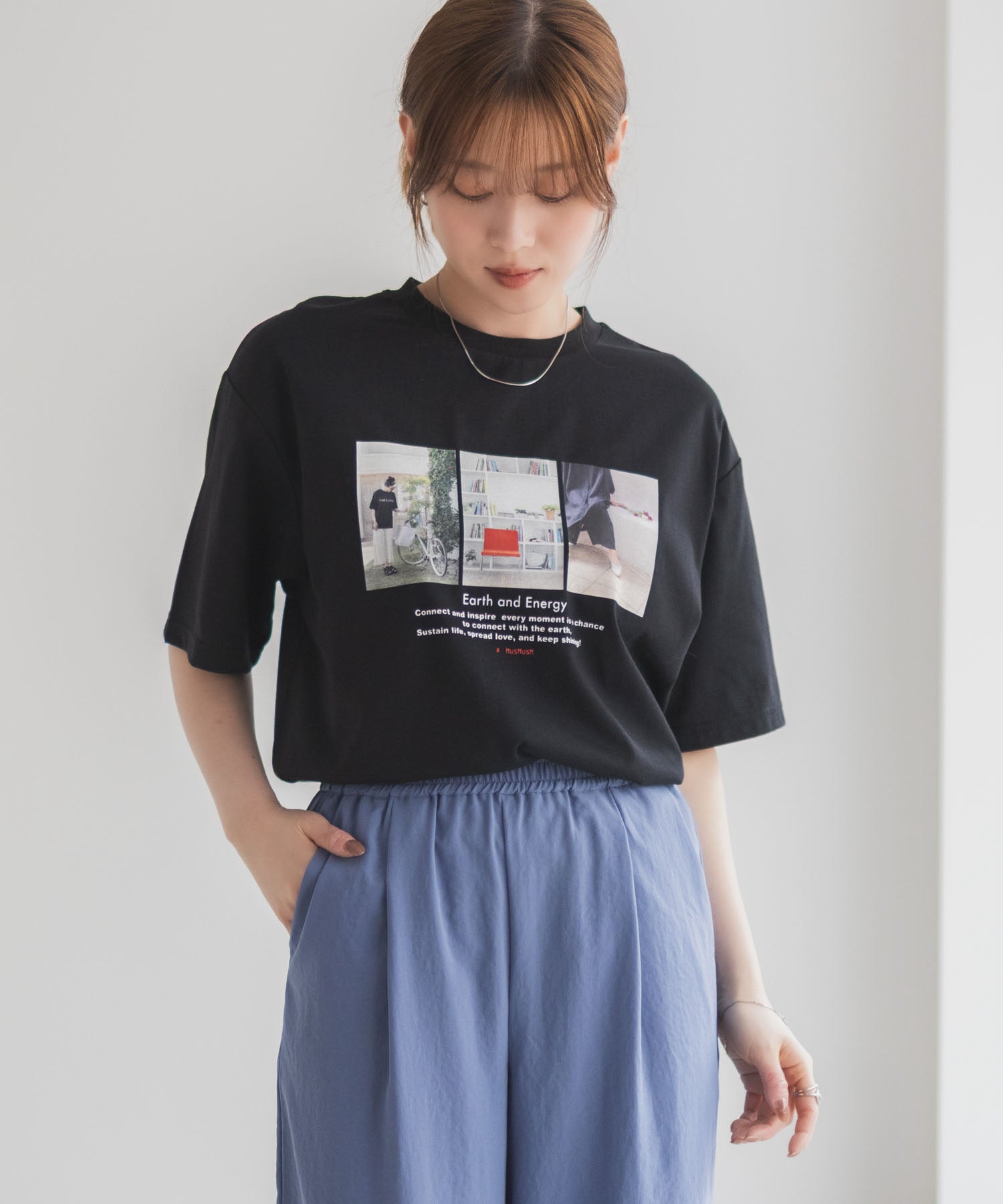 ハッシュアッシュ HusHusH フォトプリントTシャツ （オフホワイト） オフホワイト