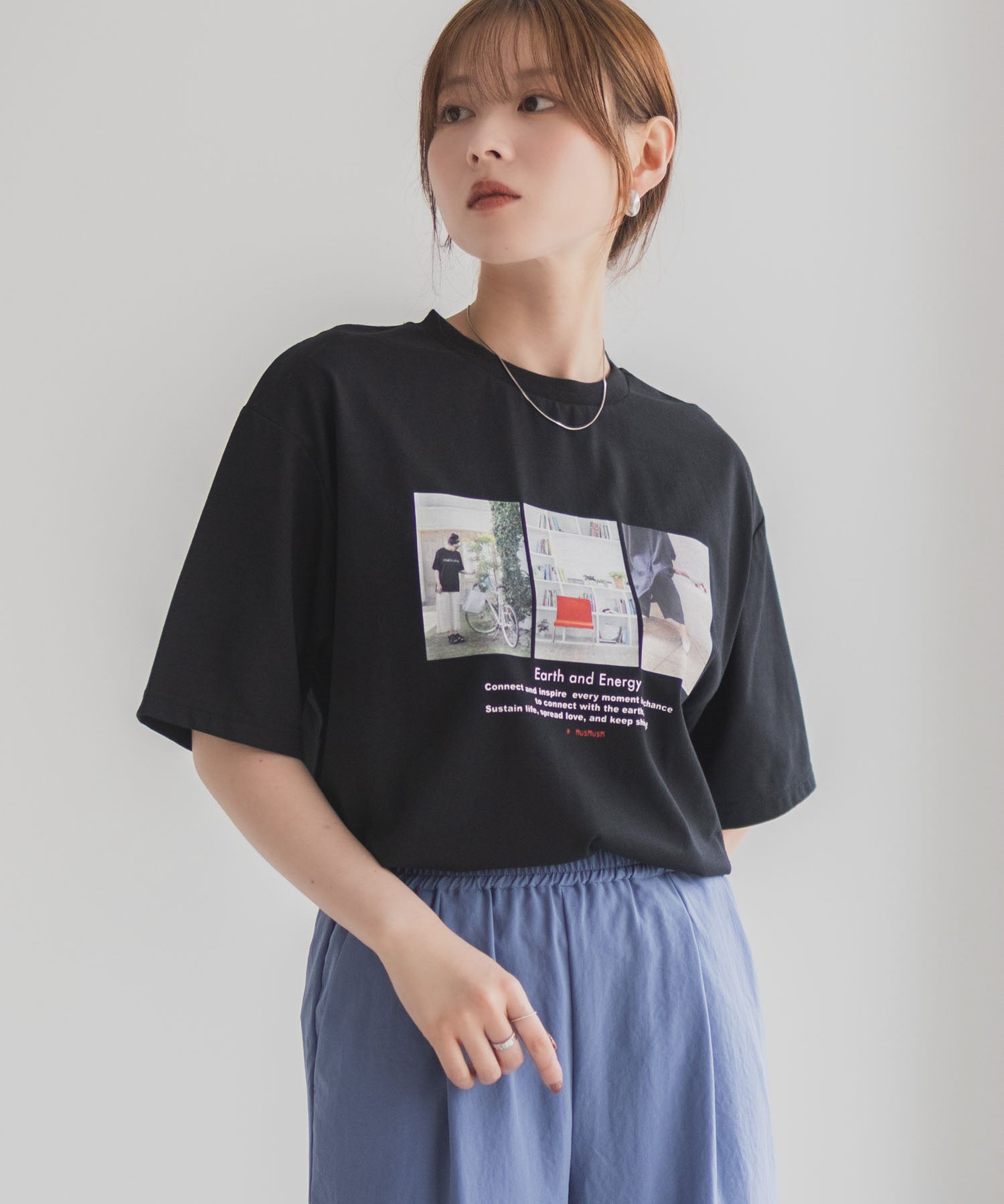 ハッシュアッシュ HusHusH フォトプリントTシャツ （オフホワイト） オフホワイト